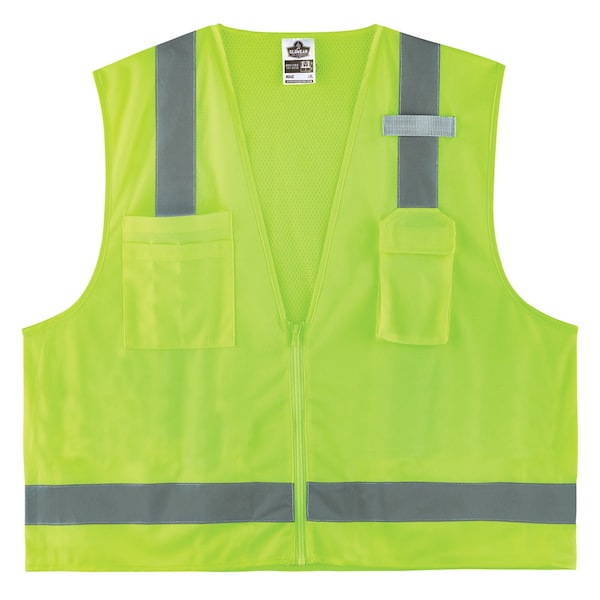 Ergodyne 4XL Lime Economy Surveyors Vest Class 2 - Single Size 8249Z-S - main